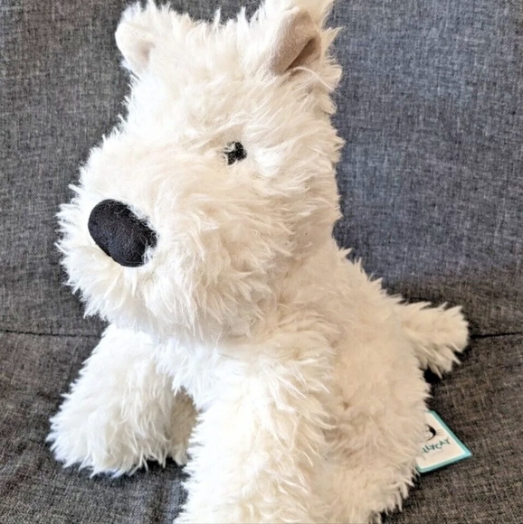 Jellycat Toys Jellycat Munroe Scottie Westie Fluffy White Dog Plush